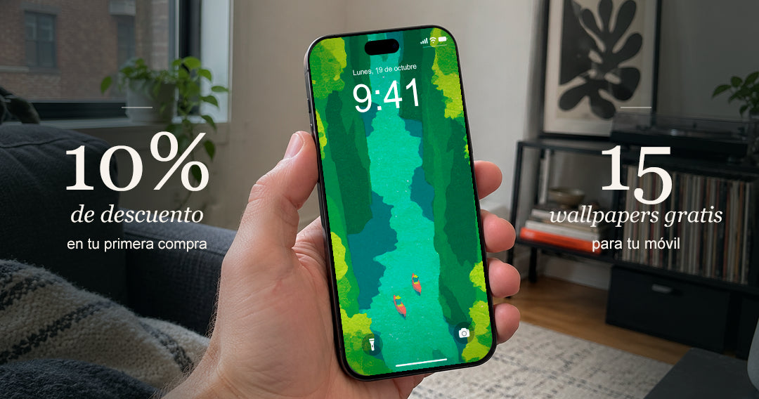 10% de descuento en tu primera compra y 15 wallpapers gratis para tu móvil